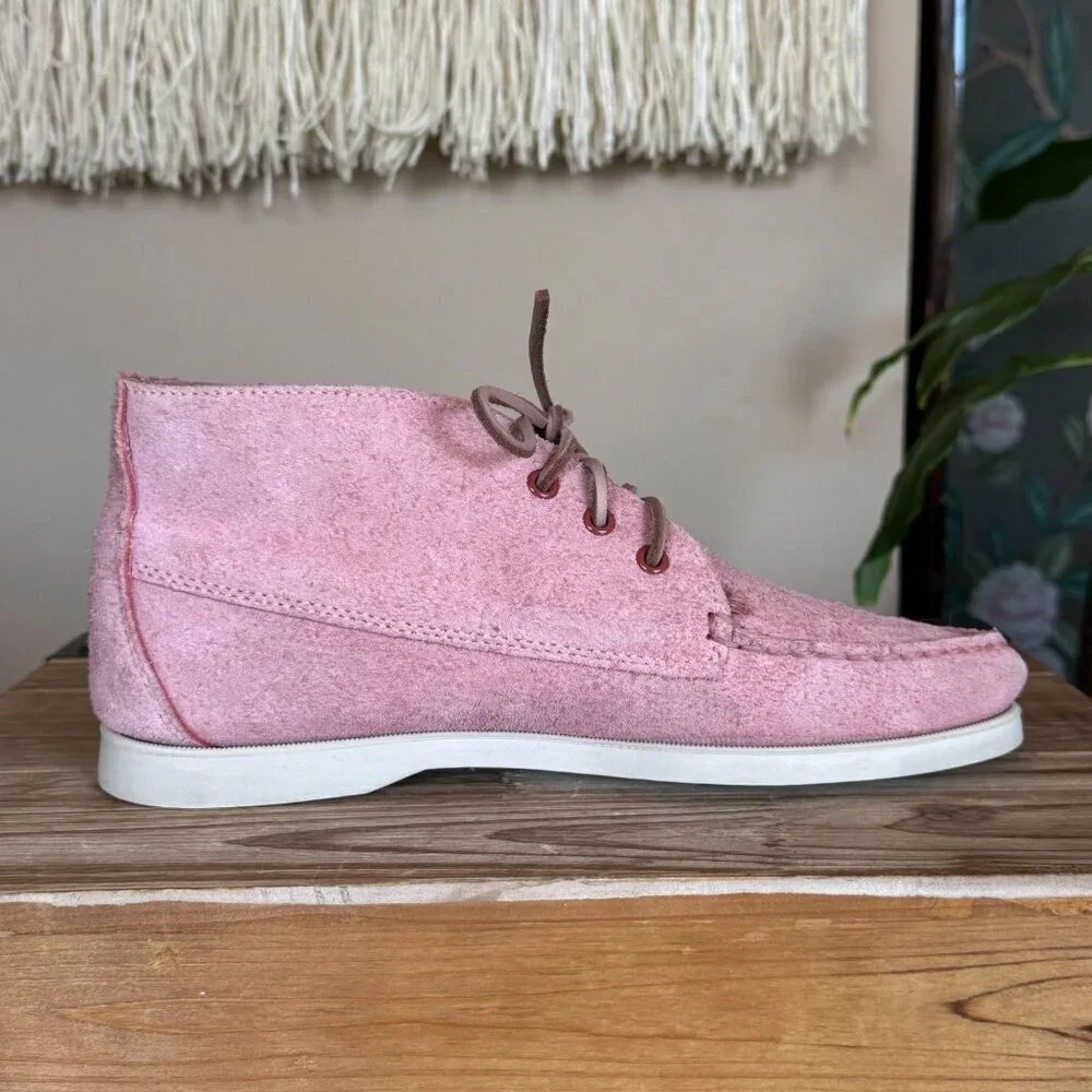 Todd Synder + Sebago Tatanka Chukka‎ Pink Suede High Top Boat Shoe Size 8